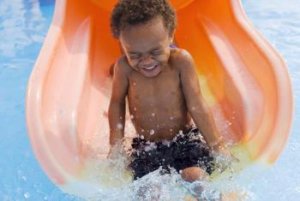 A pool slide must be designed for above-ground pool to safely use with it.